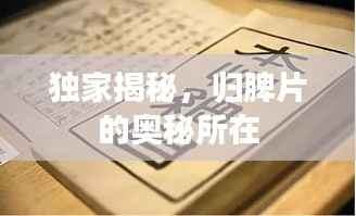 獨家揭秘，歸脾片的奧秘所在