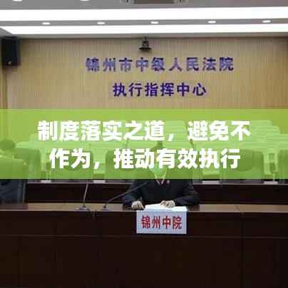 制度落實之道，避免不作為，推動有效執行